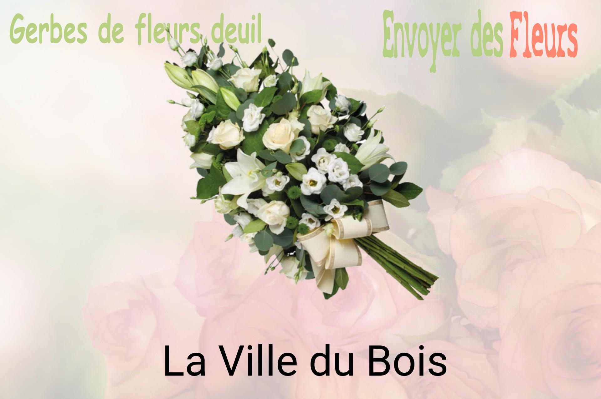Gerbe de fleurs de deuil livrée à La Ville-du-Bois